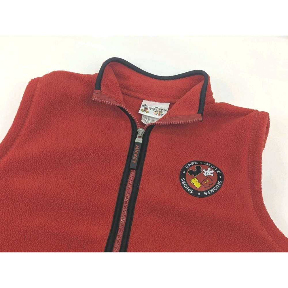 Disney‎ Mickey Vest Kids Youth XL 14-16 Red Embroidered Winter Mouse Disney Kids